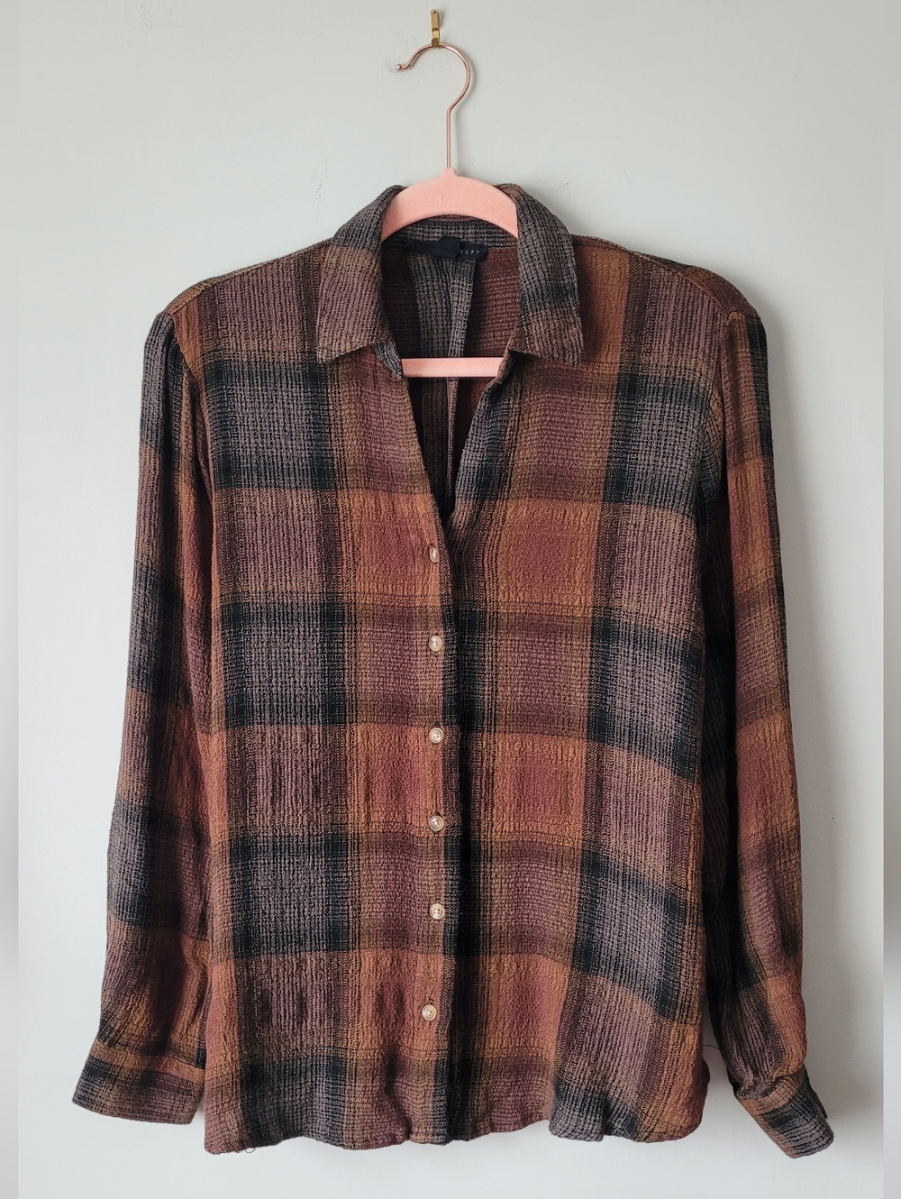 Jane + Delancey Plaid Blouse